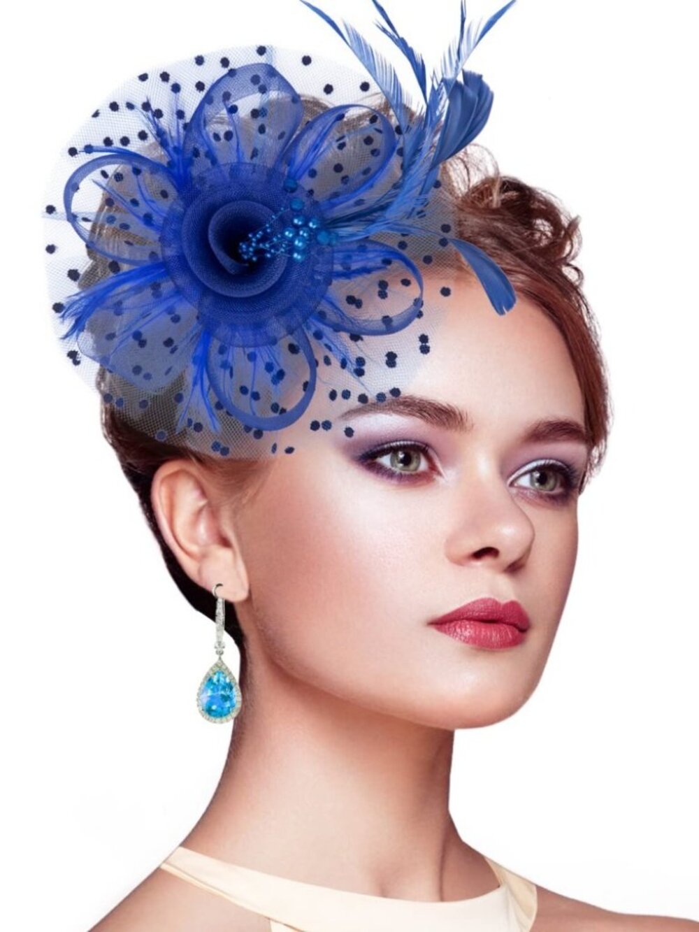 Women's Party Fascinator Headpiece Blue